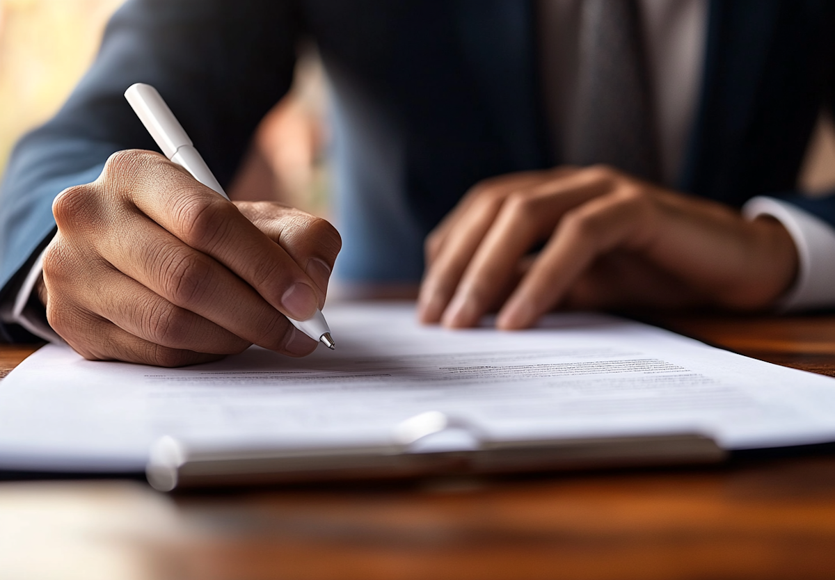 A person taking a psychometric test.