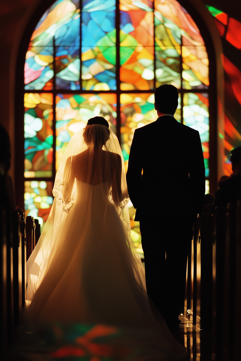 A couple discussing pre-marital topics.